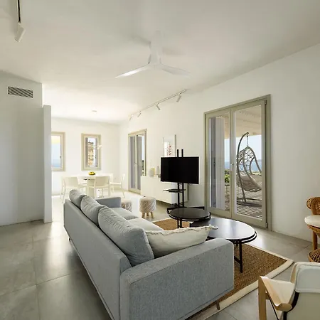 Stunning New With Great Pool Area, Magnificent Panoramic Sea View - Paros Villa Angairia