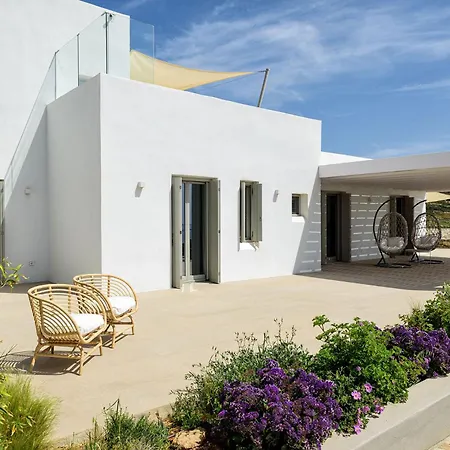Stunning New With Great Pool Area, Magnificent Panoramic Sea View - Paros Villa Angairia