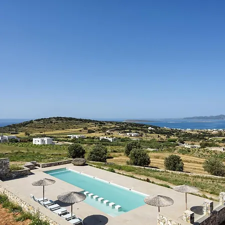 Stunning New With Great Pool Area, Magnificent Panoramic Sea View - Paros Villa