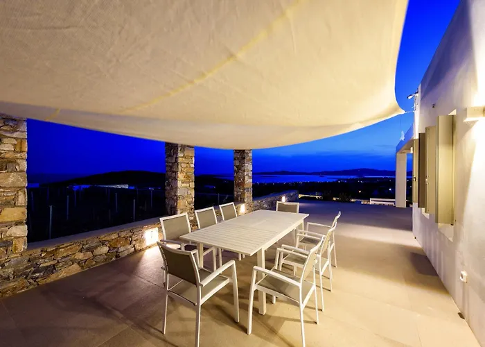 Stunning New With Great Pool Area, Magnificent Panoramic Sea View - Paros וילה