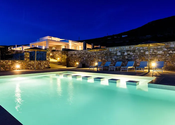 Stunning New With Great Pool Area, Magnificent Panoramic Sea View - Paros Alikí